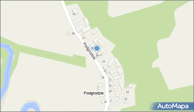 Podgrodzie, Podgrodzie, 25, mapa Podgrodzie