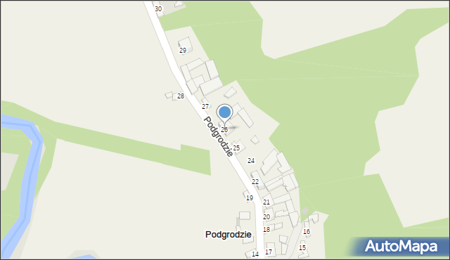 Podgrodzie, Podgrodzie, 26, mapa Podgrodzie