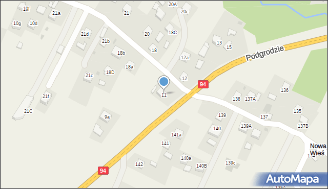 Podgrodzie, Podgrodzie, 11, mapa Podgrodzie