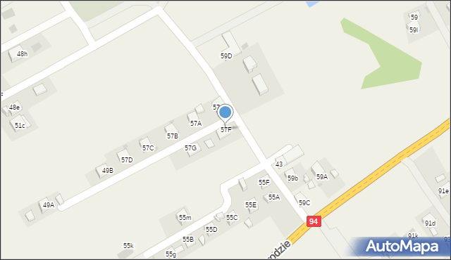 Podgrodzie, Podgrodzie, 57F, mapa Podgrodzie