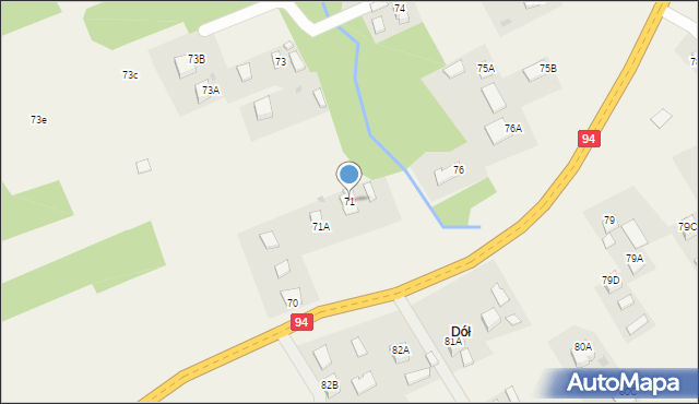 Podgrodzie, Podgrodzie, 71, mapa Podgrodzie