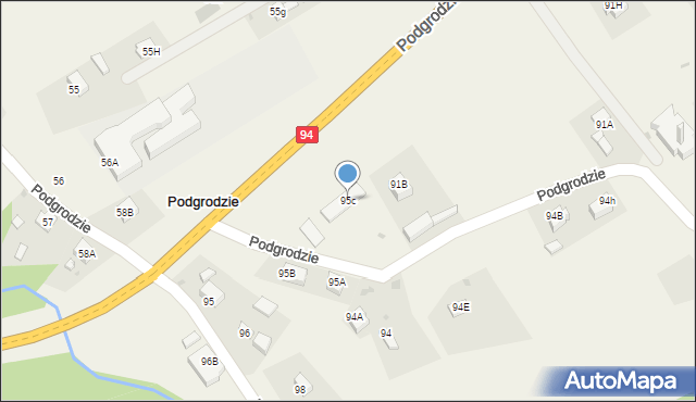 Podgrodzie, Podgrodzie, 95c, mapa Podgrodzie