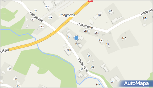 Podgrodzie, Podgrodzie, 96, mapa Podgrodzie