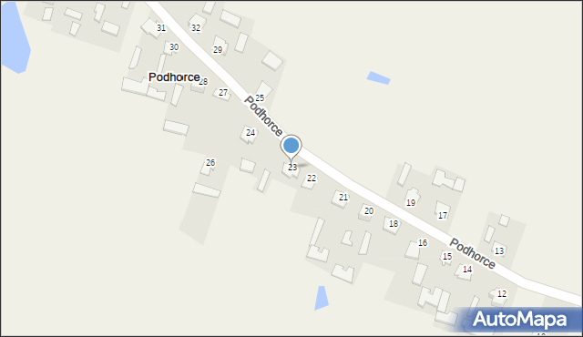 Podhorce, Podhorce, 23, mapa Podhorce