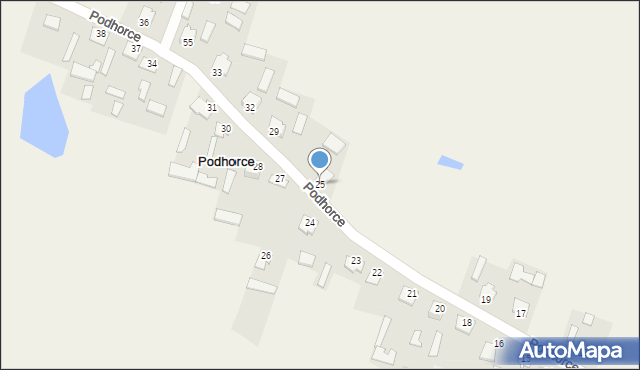 Podhorce, Podhorce, 25, mapa Podhorce