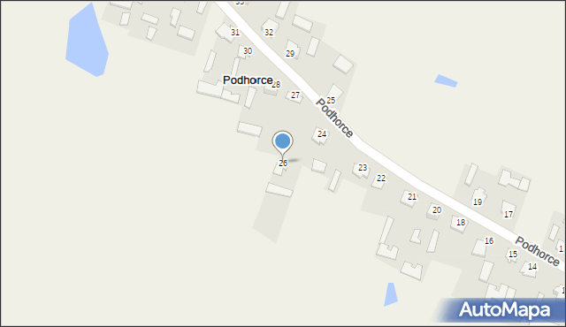 Podhorce, Podhorce, 26, mapa Podhorce