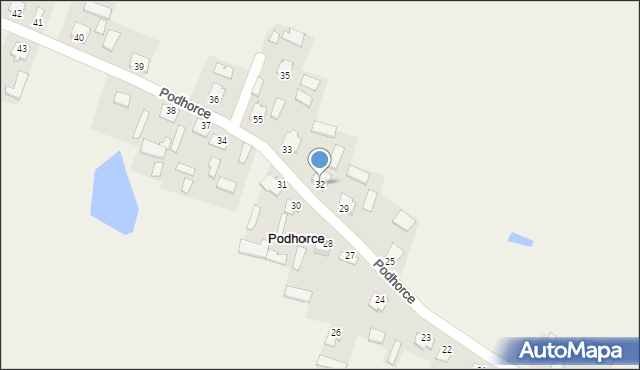 Podhorce, Podhorce, 32, mapa Podhorce