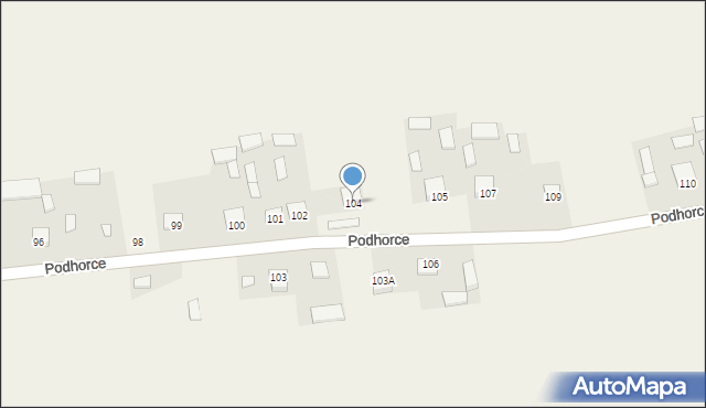 Podhorce, Podhorce, 104, mapa Podhorce