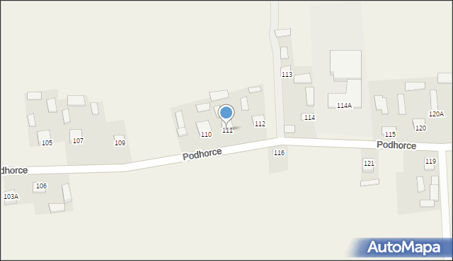 Podhorce, Podhorce, 111, mapa Podhorce