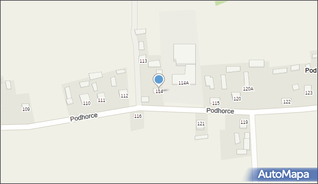 Podhorce, Podhorce, 114, mapa Podhorce
