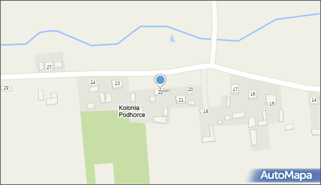 Podhorce, Podhorce, 22, mapa Podhorce