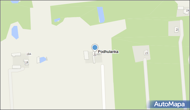 Podhulanka, Podhulanka, 21, mapa Podhulanka