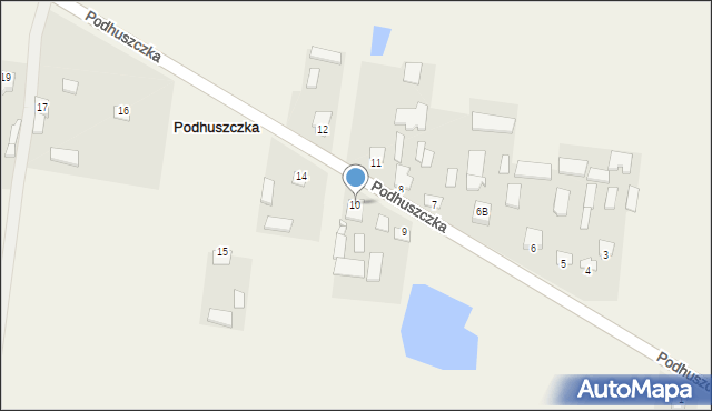 Podhuszczka, Podhuszczka, 10, mapa Podhuszczka