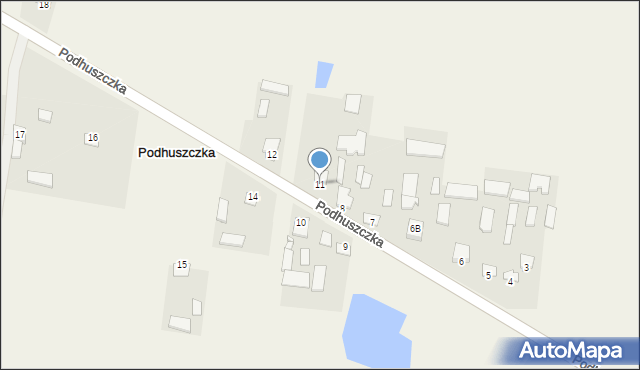 Podhuszczka, Podhuszczka, 11, mapa Podhuszczka