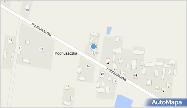 Podhuszczka, Podhuszczka, 12, mapa Podhuszczka