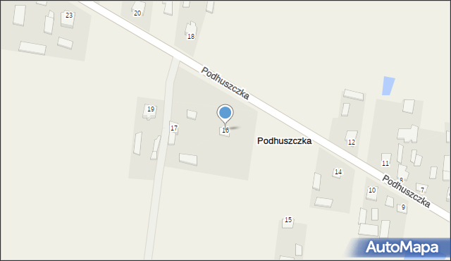 Podhuszczka, Podhuszczka, 16, mapa Podhuszczka