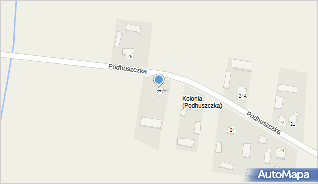 Podhuszczka, Podhuszczka, 27, mapa Podhuszczka