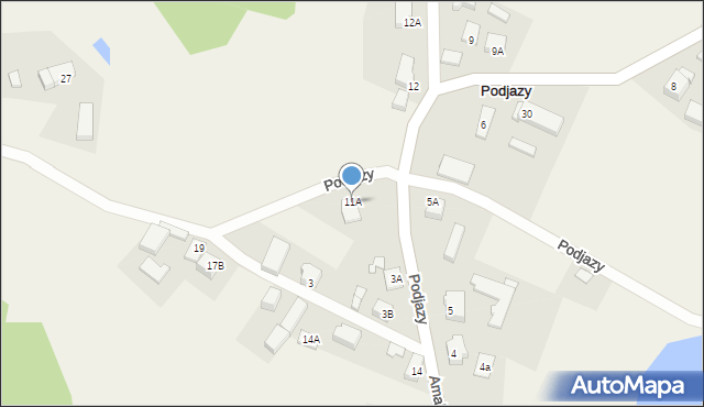 Podjazy, Podjazy, 11A, mapa Podjazy