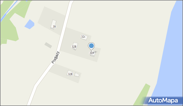 Podjazy, Podjazy, 32A, mapa Podjazy