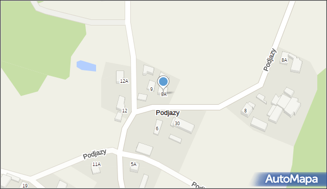 Podjazy, Podjazy, 9A, mapa Podjazy