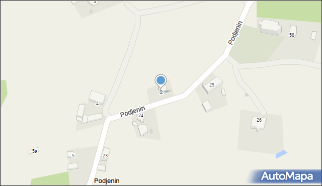 Podjenin, Podjenin, 2, mapa Podjenin