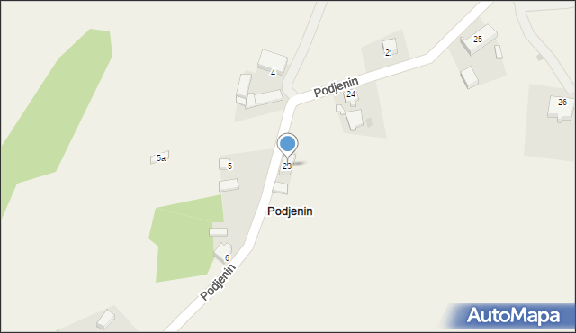 Podjenin, Podjenin, 23, mapa Podjenin