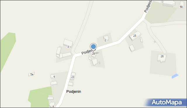 Podjenin, Podjenin, 24, mapa Podjenin