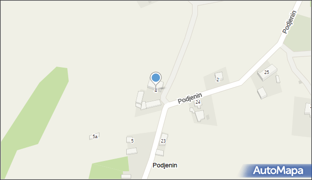 Podjenin, Podjenin, 4, mapa Podjenin