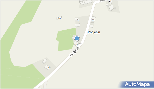 Podjenin, Podjenin, 6, mapa Podjenin