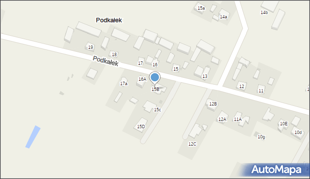 Podkałek, Podkałek, 15B, mapa Podkałek