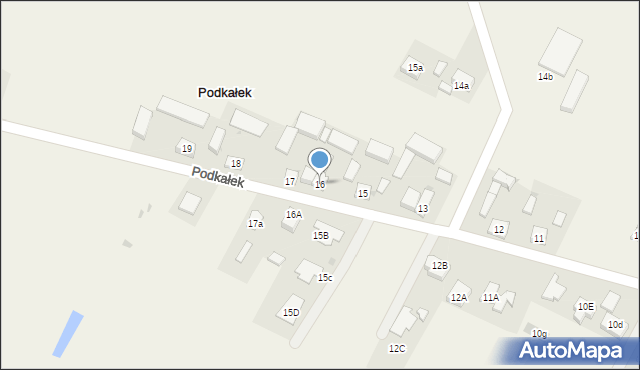 Podkałek, Podkałek, 16, mapa Podkałek