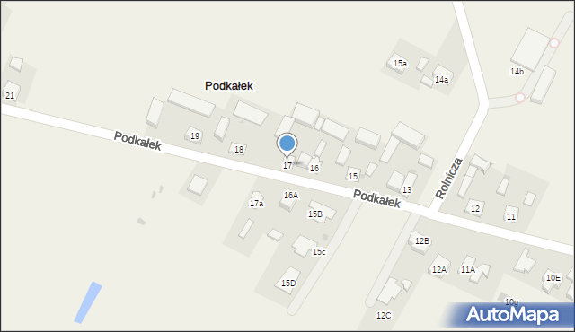 Podkałek, Podkałek, 17, mapa Podkałek