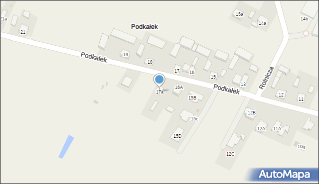 Podkałek, Podkałek, 17a, mapa Podkałek