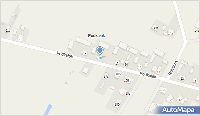 Podkałek, Podkałek, 18, mapa Podkałek