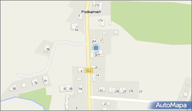 Podkamień, Podkamień, 16, mapa Podkamień