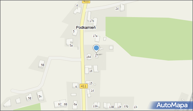 Podkamień, Podkamień, 17, mapa Podkamień