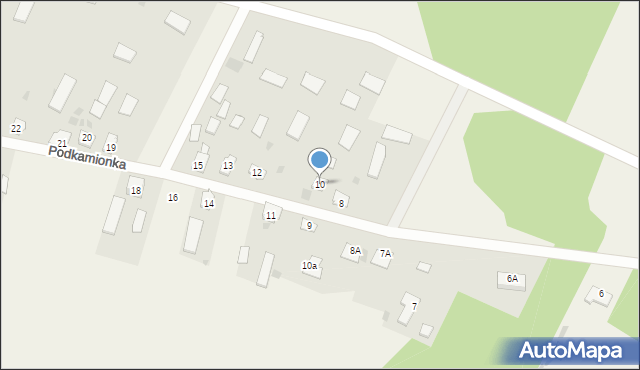 Podkamionka, Podkamionka, 10, mapa Podkamionka