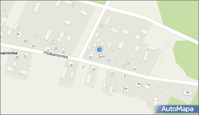 Podkamionka, Podkamionka, 13, mapa Podkamionka