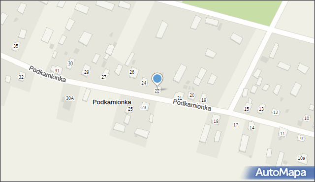 Podkamionka, Podkamionka, 22, mapa Podkamionka