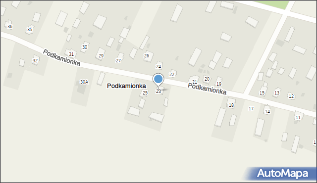 Podkamionka, Podkamionka, 23, mapa Podkamionka