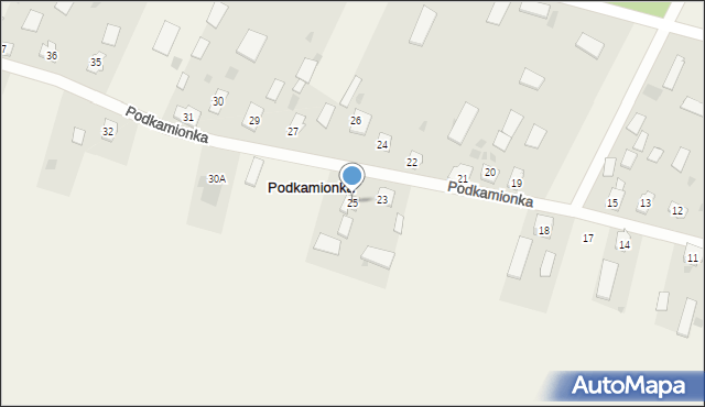 Podkamionka, Podkamionka, 25, mapa Podkamionka