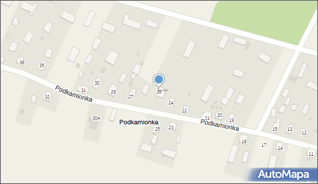 Podkamionka, Podkamionka, 26, mapa Podkamionka