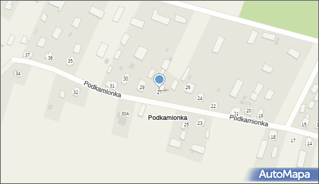 Podkamionka, Podkamionka, 27, mapa Podkamionka