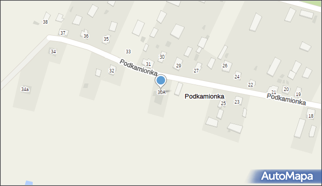 Podkamionka, Podkamionka, 30A, mapa Podkamionka