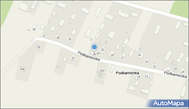 Podkamionka, Podkamionka, 31, mapa Podkamionka