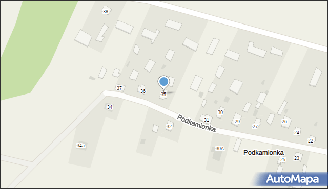 Podkamionka, Podkamionka, 35, mapa Podkamionka