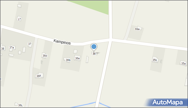 Podkampinos, Podkampinos, 36, mapa Podkampinos