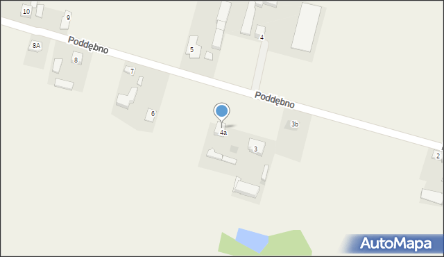 Podkiejsze, Poddębno, 5A, mapa Podkiejsze