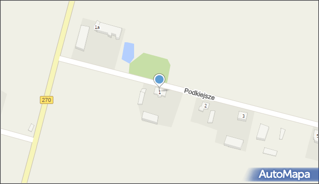 Podkiejsze, Podkiejsze, 1, mapa Podkiejsze