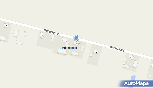 Podkiejsze, Podkiejsze, 7, mapa Podkiejsze